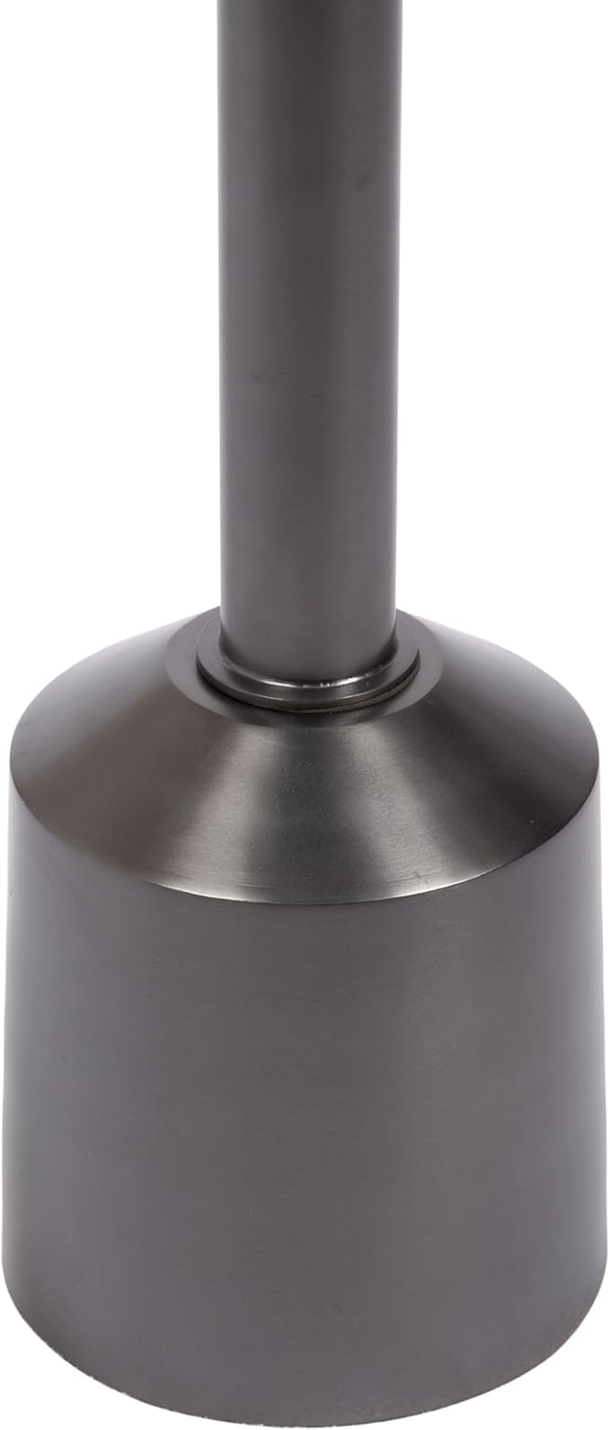 Kate and Laurel Cannings Modern Metal Round Side Table, 14 x 14 x 24, Gunmetal, Transitional Sculptural Indoor Plant Stand with Pedestal Base for Living Room End Table or Bedroom Nightstand