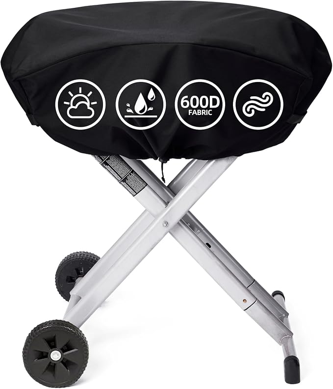 Portable Grill Cover for Coleman Roadtrip 285/LX/LXE/LXX and Smoke Hollow 205 Grill, Waterproof & Windproof Gas Griddle Cover, UV &Tear Resistant, 600D Heavy Duty Outdoor Accessories(Cover Only)