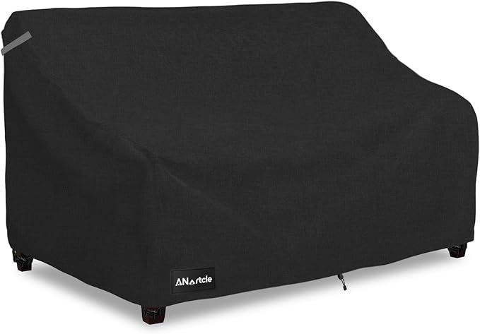 3-Seater Patio Sofa Cover,79W x 37D x 35H Inches Outdoor Couch Cover,100% Waterproof Heavy Duty Patio Sofa Covers,Patio Furniture Covers,Black