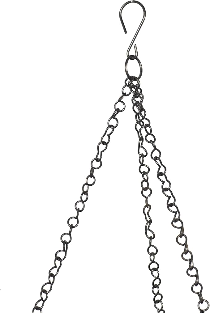 Deco 79 Metal Indoor Outdoor Wall Planter Indoor Outdoor Hanging Dome Hanging Planter with Chain, Set of 2 Plant Hanger 5", 7"H, Black