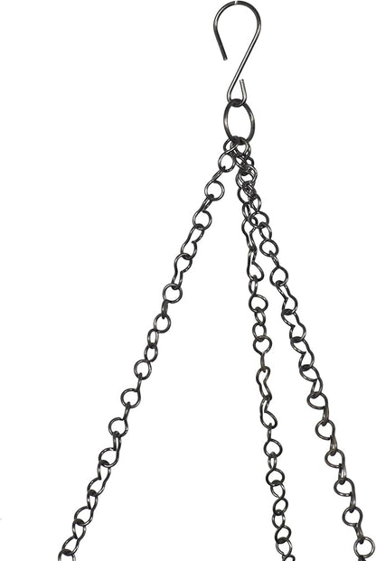 Deco 79 Metal Indoor Outdoor Wall Planter Indoor Outdoor Hanging Dome Hanging Planter with Chain, Set of 2 Plant Hanger 5", 7"H, Black