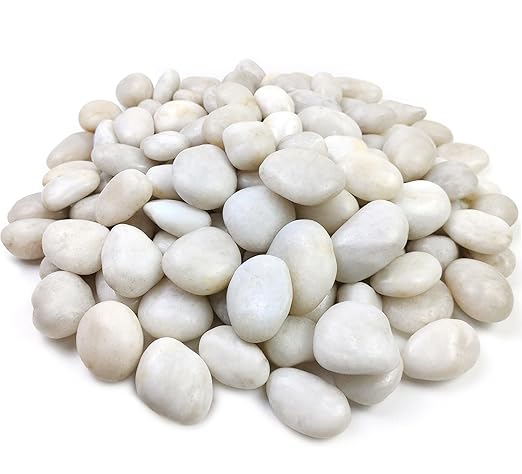 FANTIAN 20 lbs White River Rocks for Landscaping, 2-3 inch Large Pebbles for Plants, Decorative Stones for Planters Vase Aquarium and Outdoor Garden Rocks
