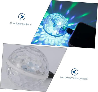 1pc Led Crystal Light Lamp Disco Decorations Globe Light USB Charging Voice Control Stage for Party