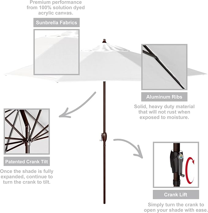 California Umbrella 9' Rd Sunbrella Aluminum Patio Umbrella