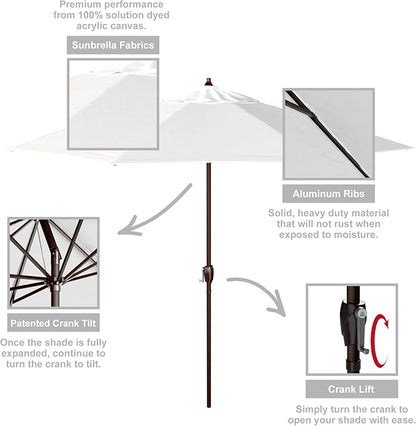 California Umbrella 9' Rd Sunbrella Aluminum Patio Umbrella