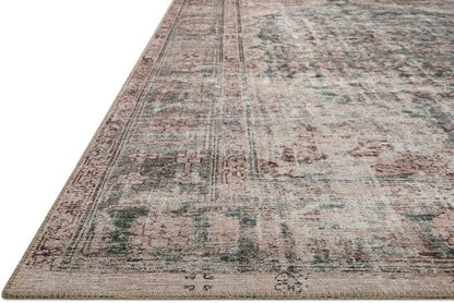 Loloi Amber Lewis Georgie Collection GER-08 Lagoon/Beige 3'-9" x 5'-6", .19" Pile Height, Accent Rug
