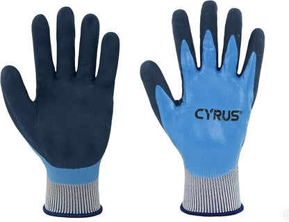 CYRUS Nitrile Gardening Gloves for Women＆Men, Thorn-Proof Garden Gloves,Work for Yard Garden, Weeding, Digging, Pruning