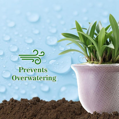 MAQIHAN Plant Pot Covers - 2 Pcs Mesh Pots for Plants Flower Pot Covers Orchid Pots Nettting Mesh Cover Plant Soil Protector Cover for Potted Orchid Bark Soil Containment (M,XL)