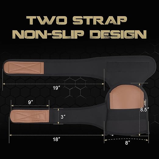 Super Soft Two Straps Leather Knee Pads for Work With Extra Pair of Liners, Shorts Available, Replaceable Inner Cushion Knee Pads for Construction, Garden, Clean, Floor and Garage – Beige for Man