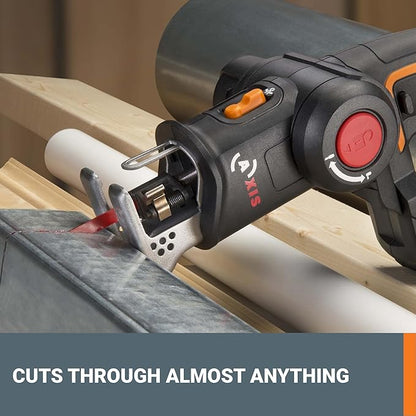 WORX WX550L 20V Power Share Axis Cordless Reciprocating & Jig Saw