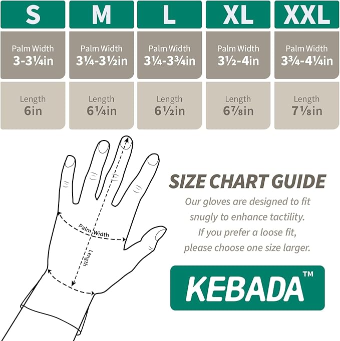 Kebada W2 Safety Work Gloves, Micro-Foam Nitrile Coated Gloves, Touchscreen,Ideal for Package Handling, Gardening, Construction, 1 Pair X-Large