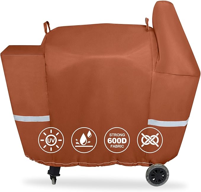 QuliMetal Grill Cover for Pit Boss Pro Series 850 and Deluxe 820, PB820D 820FB 820D3 820SC 820XL 820PS1, 820CS1 Competition, Sportsman 820 Series Wood Pellet Grills, Z Grill 700 Series, Brown