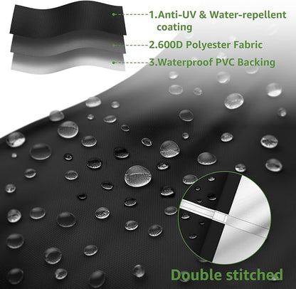 BOLUO Grill Cover for Outdoor Grill 55 inch Heavy Duty 600D, Waterproof BBQ Grill Cover Outside, Barbecue Grill Cover UV & Fade Resistant, Gas Grill Covers for Weber,Nexgrill
