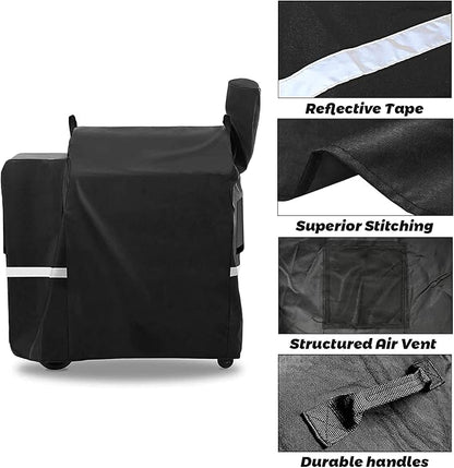 Utheer Heavy Duty Waterproof Wood Pellet Grill Cover for Traeger 34, Pro 34/780, Texas Pro 34, Z Grills 700/550 Series Grills, Outdoor Full Length Smoker Grill Cover for Traeger BAC380 BAC504