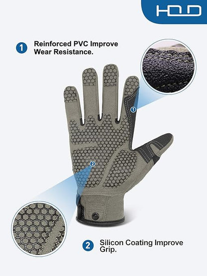 HANDLANDY Safety Work Gloves for Men & Women, Utility Impact Grip Working Gloves