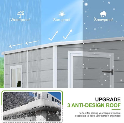 5x4 Shed Resin Outdoor Storage with Floor Included, Waterproof Small Plastic Garden Tool Sheds Cabinet