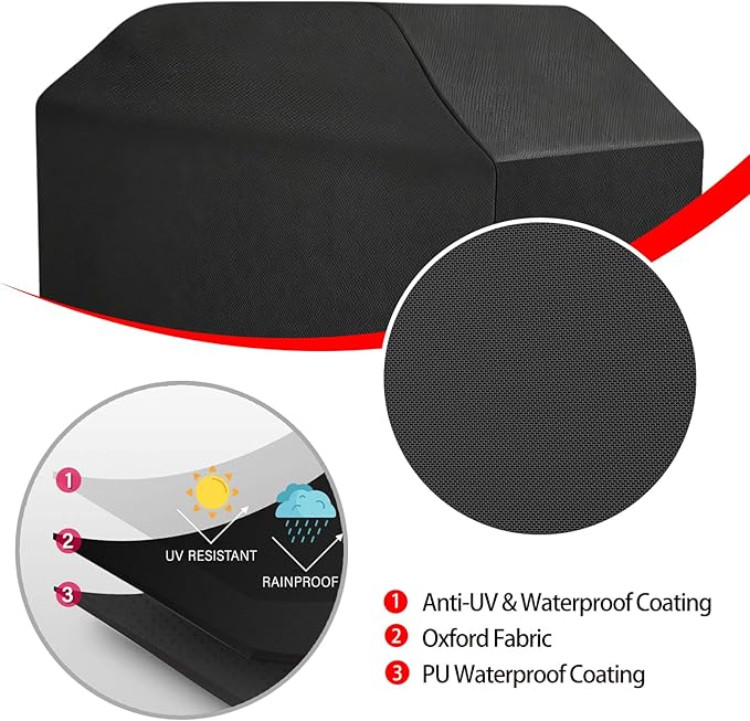 Griddle Cover, 36 Inch BBQ Gas Flat Top Grill Cover for Blackstone Grill, Waterproof, Anti-Uv, Rip-Proof, Fade Resistant Material, Outdoor Griddle Cover with Hook-and-Loop Straps, Black