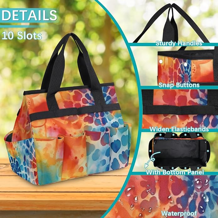 Garden Tool Bag Garden Tool Storage Bag with Pockets Handle Portable Garden Tote Bags for Women Men