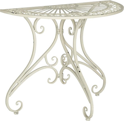 SAFAVIEH Outdoor Collection Annalise Antique White Accent Table