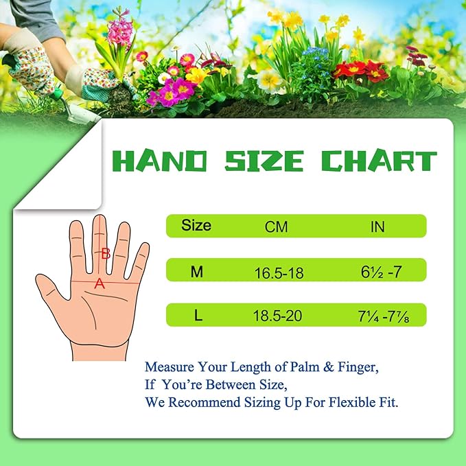 HANDLANDY 4 Pairs Women Garden Gloves, Cotton Ladies Soft Jersey Gardening Gloves with PVC Dots, Floral Yard Work Gloves
