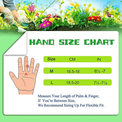 HANDLANDY 4 Pairs Women Garden Gloves, Cotton Ladies Soft Jersey Gardening Gloves with PVC Dots, Floral Yard Work Gloves
