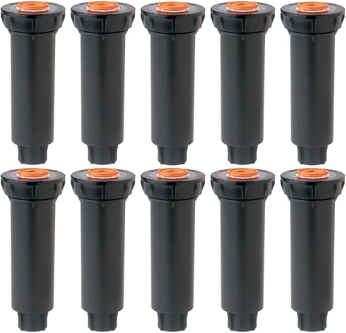 Rain Bird 1800 Series Pop-Up Sprinklers 10 PACK - Nozzles NOT included - RainBird 4" 1804 model pop up irrigation sprinkler for lawn, yard, garden, planter beds