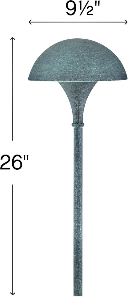 Hinkley Mushroom Traditional Landscape Path Light - 1-Light, Verde Finish with Accent