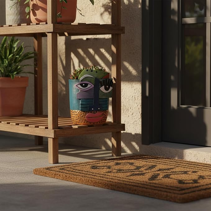 Colorful Face Planters Pots Head with Drainage Resin Large Decorative Plant Pots, Unique Planters for Indoor Plants and Outdoor Patio Flower Pot Funny Garden Succulents Pot