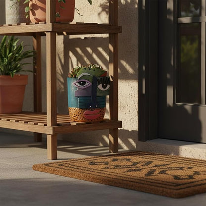 Colorful Face Planters Pots Head with Drainage Resin Large Decorative Plant Pots, Unique Planters for Indoor Plants and Outdoor Patio Flower Pot Funny Garden Succulents Pot