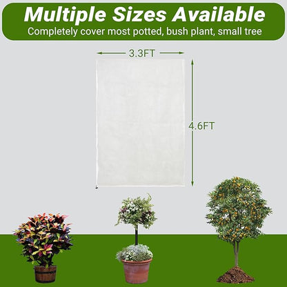 4 Pack Fruit Tree Netting Covers with Zipper & Drawstring – 3.3x4.6FT Ultra-Fine Mesh Garden Netting – Insect & Bird Barrier for Tree, Plant & Crop Protection