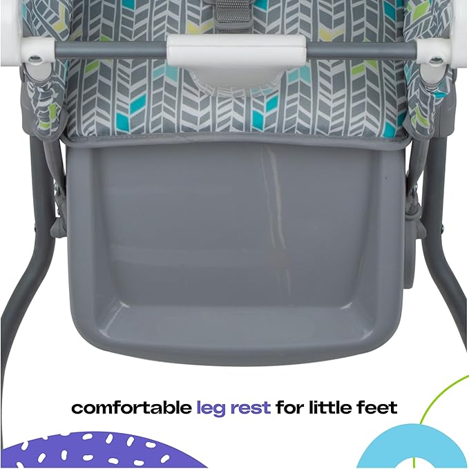 Cosco Kids Highchair for Baby, Simple Foldable High Chair, Convenient, Lightweight, and Compact Design, Elephant Squares