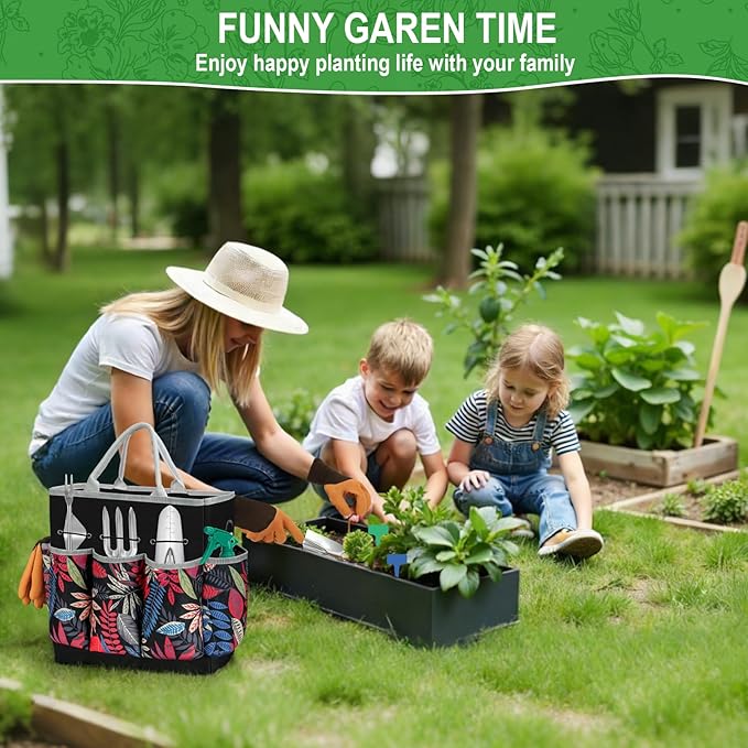 Gardening Tools Set, 22Pcs Heavy Duty Gardening Gifts for Women&Mom, Stainless Steel Garden Tool Kit with Shoulder Organizer Handbag Repotting Mat, Ideal Gifts for Gardener