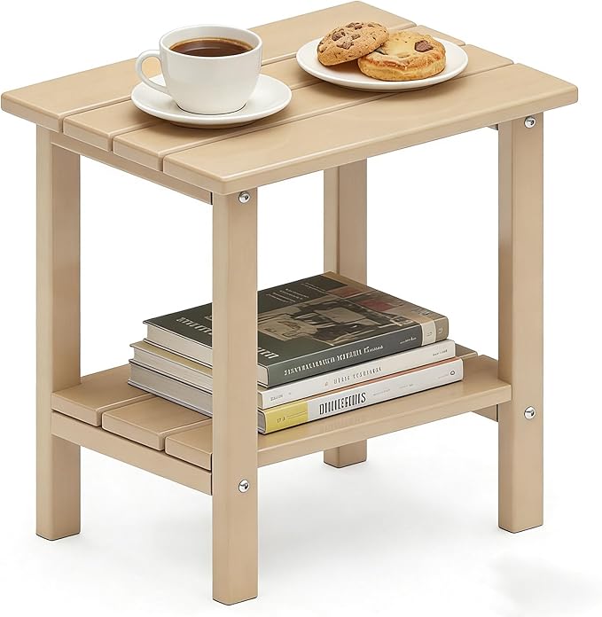 OTSUN Adirondack Outdoor Side Table, HDPE Small Outside Side Table Weather Resistant Easy Maintenance for Patio Porch Deck & Backyard