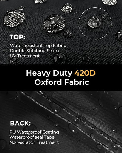 loriano Patio Furniture Covers, 5 Piece Outdoor Furniture Cover Waterproof, 420D Patio Furniture Cover Set, Lawn Patio Set Covers Black