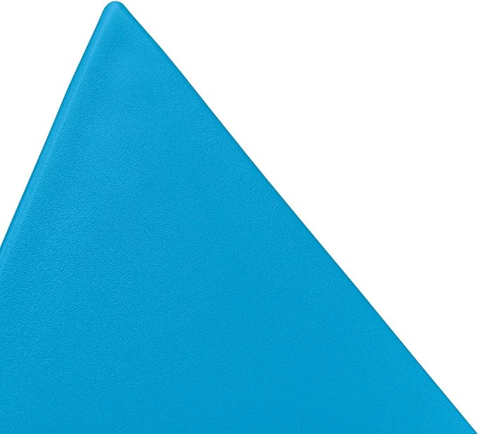 LeisureMod 15.75" Stackable Weather-Resistant Plastic Triangular Side Table - Accent End Table for Indoor & Outdoor Use (Blue, Set of 2)