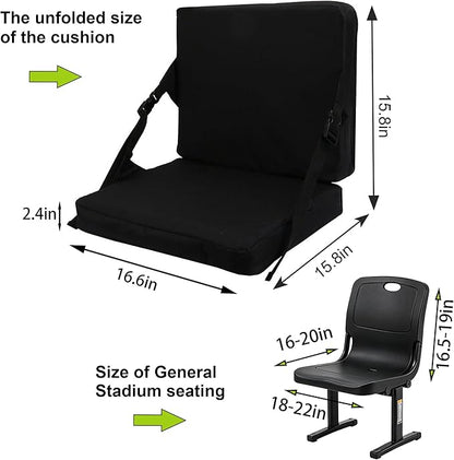 Indoor & Outdoor Folding Chair Cushion Without Back Support, Foldable Portable Stadium Seat,Chair Cushion for Sports Events, Outing, Travelling，Hiking, Fishing