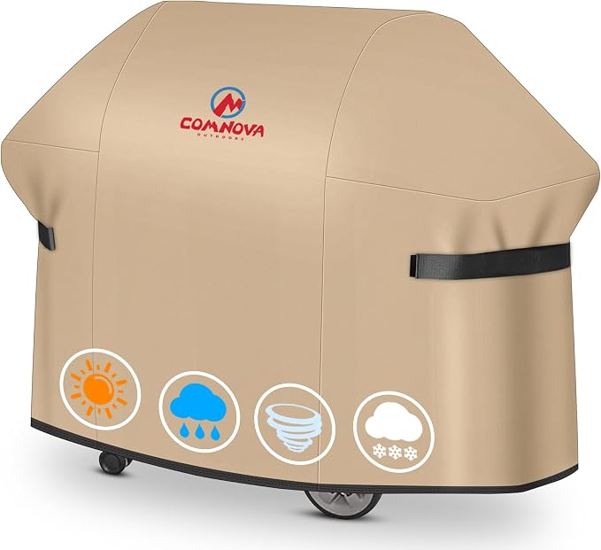 Comnova Grill Cover for Weber Summit 400 Series - 67 Inch BBQ Grill Cover Waterproof & Heavy Duty, 7108 Barbecue Cover for Weber Summit 470, Summit 420, 2022 Genesis S-325s and E-325s Grill Models