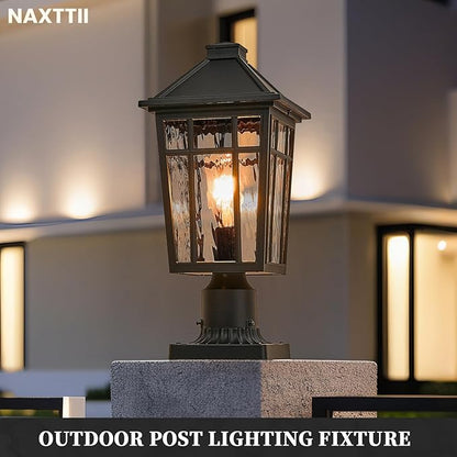Outdoor Post Light Fixtures Black Outdoor Pole Light Waterproof Aluminum Pillar Lights Outdoor for Garden Patio Pathway