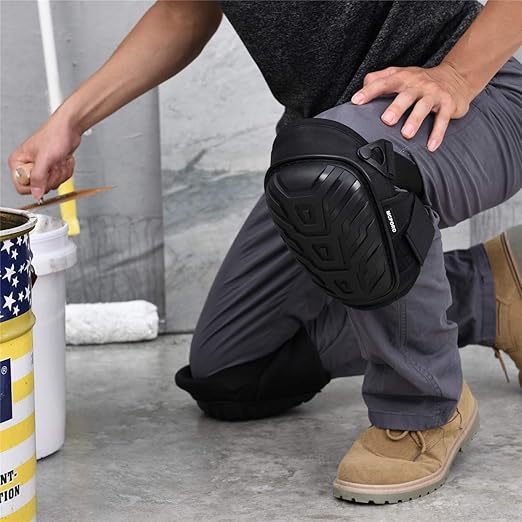 Professional Knee Pads for Work – Breathable Heavy Duty Construction Pads With Foam Padding for Construction, Gardening, Flooring with Adjustable Non-Slip Straps (1)