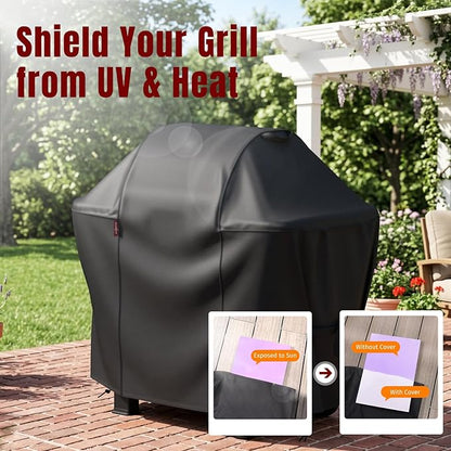 SHINESTAR 48 Inch Grill Cover for Weber Spirit II 200 Series, Heavy Duty Oxford Fabric BBQ Cover Waterproof UV Protection, Windproof with Adjustable Magic Tape Straps