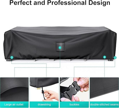 Patio Furniture Covers, Heavy Duty 600D Outdoor Furniture Cover Waterproof, Sectional Sofa Set Covers Table and Chair Set Cover, 78"L×62"W×30"H