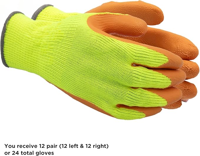 SHOWA Atlas 300 Original 1994 Crinkle Grip Work Gloves,for Construction, Landscaping, Gardening, & Masonry