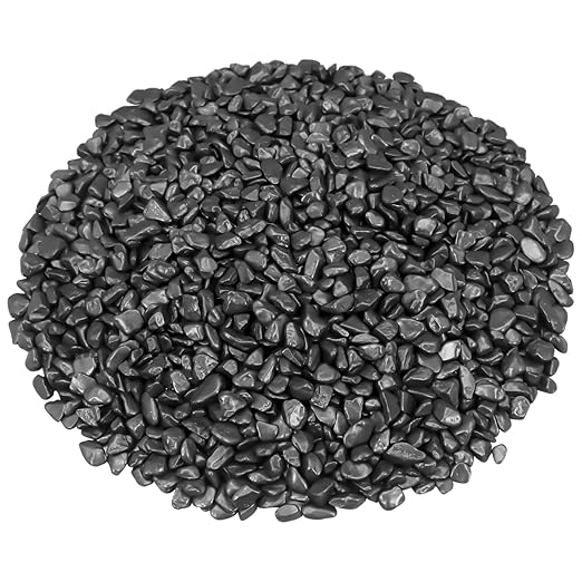 Outdoor Rocks,Landscaping Pebbles, River Rocks Decorative Ornamental Pebbles, DIY Smoothed Rocks for Potted Plant Resin Art Vase Fillers Aquarium Gravel Rocks (1, Black, 10 Pounds)
