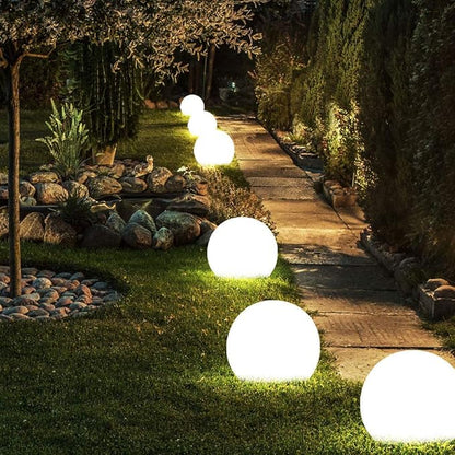 Mr.Go 12-inch Rechargeable LED Ball Light, RGB Color-Changing Globe Orb Lamp w/Remote, Home Kids Room Bedroom Bar Table Patio Pool Party Dimmable Sphere Nightlight Relax Mood Lighting Decoration