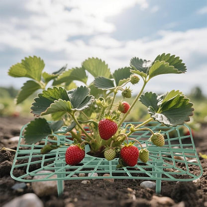 5 Sets Strawberry Supports with Plant Protectors Set, Strawberry Growing Racks Sets with Iron Plant Nails and Storage Bag Strawberry Planting Stand for Garden Vegetables