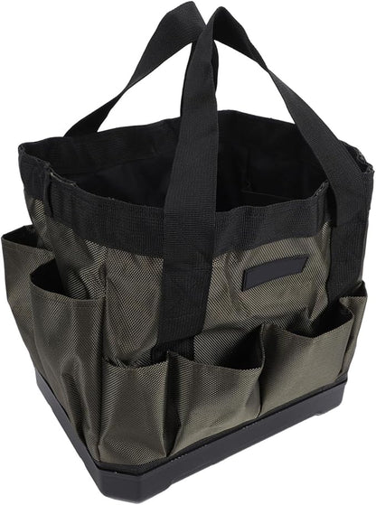 Generic Garden Tool Bag Organizer Strong Vibrant Heavy Duty Gardening Tote Toolbox for Home Organization 600D Oxford Fabric Green Color 30x30x23CM