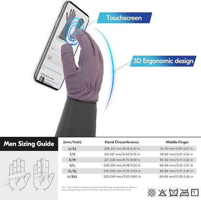 Vgo... Winter Warm Safety Work Gloves Women, Extended Pig Split Leather Cuff,Synthetic Leather, Rose Pruning Thorn Proof,Gardening(Size S,Purple,SL6592FLWP)