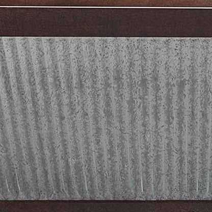 Southern Patio 24 Inch Westlake Outdoor Rectangular Deck Rail Textured Resin Garden Flower Herb Planter w/Sun Protectors, Rustic Galvanized