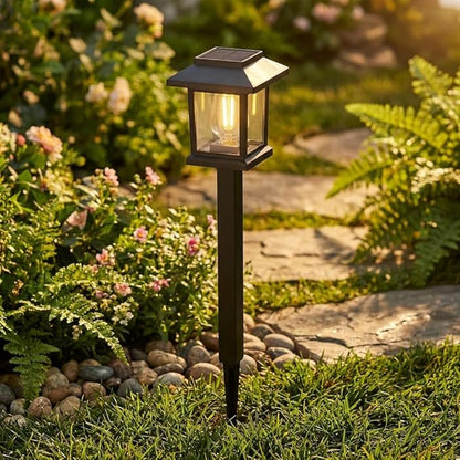 16-Pack Solar Lights Outdoor (Extra-Bright & Auto On/Off), Solar Powered Garden Lights, Outdoor Waterproof Solar Pathway Lights for Patio, Path, Yard, Landscape, Driveway, Walkway Decor (Warm White)