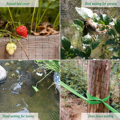 Bird Netting 7x25 FT – 3/4" Mesh Garden Netting for Plant Protection, Deer Fence Netting Against Birds, Squirrels, Rabbits, Raccoons & More – Protect Fruit Trees, Vegetables & Flowers